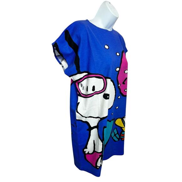 Snoopy 1965 Vintage Blue T-Shirt Unisex Size Medium Peanuts Comics Woodstock - Picture 4 of 8